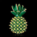 Green Gold Tone Flower Crystal Metal Brooch Pin 4.9 x 2.9 cm view 2