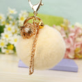 Palace Bell Plush Pom Pom Keychains in Forty Color and Strap Options view 1