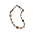 Vintage Copper Irregular Oval Tiger Eye Stone Sweater Necklace For Women view 5