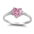 Heart-Shaped Solitaire Ring In Ten Bright Stone Colors view 4