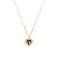 18K Gold Plated Stainless Steel Heart Crystal Pendant Necklace For Women, Korean Light Luxury Clavicle Chain view 5