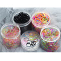 Boxed Mini Hair Elastic Bands in Pearl and Fluorescent Mixes view 2