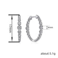 Round Zircon Hoop Earrings For Women, Personalized Fashion Daily Wear Small Batch Ear Jewelry view 4