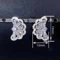 Gentle Petal Teardrop Flower Stud Earrings For Women Elegant Feminine Fashion Ear Jewelry view 4