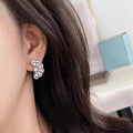 Gentle Petal Teardrop Flower Stud Earrings For Women Elegant Feminine Fashion Ear Jewelry view 3