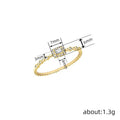 Stackable Square Geometric Zircon Ring For Women, Daily Wear Fashion Finger Jewelry view 4