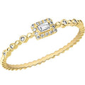Stackable Square Geometric Zircon Ring For Women, Daily Wear Fashion Finger Jewelry view 5