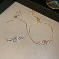 Luxury Zircon Square Interlocking Adjustable Copper Bangle For Fashion Jewelry view 3
