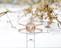 Round Crystal Crossing Double Band Ring in Rose Gold Tone view 5