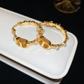 Real Gold Plated Pig Nose Faux Pearl Hoop Earrings For Women Light Luxury Fashion Jewelry view 1