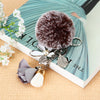 Gray-White Gray-Floral-Tassel Brown-Fros