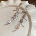 Copper Rhinestone Hollow Butterfly Stud Earrings Chic Light Luxury Fashion Ear Jewelry for Women view 4