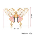 Red Gold Tone Butterfly Enamel Metal Brooch Pin 5 x 4.9 cm view 3
