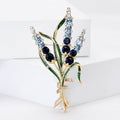 Alloy Rhinestone Three Wheat Stalk Brooch Pin For Coats view 3