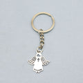 Metal Angel Pendant Keychain Gift Key Ring view 1