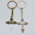 Metal Cross Pendant Keychain For Bag Charm Gift view 1