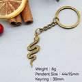 Metal Cobra Snake Keychain Punk Bag Charm Gift view 2