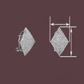 Full Zircon Stud Earrings For Women, Geometric Rhombus Design Fashion Daily Jewelry Accessory view 4