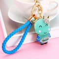 Cow Charm Braided Wrist Strap Keychains in Four Pictured Colors view 7