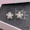 Flower Floral Line Design Earrings, Delicate Fashion Daily Wear Jewelry For Women view 4