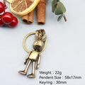 Leather Woven Rabbit Keychain Creative Car Key Ring view 2