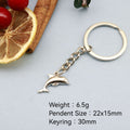 Metal Dolphin Keychain Bag Charm – Silver view 2