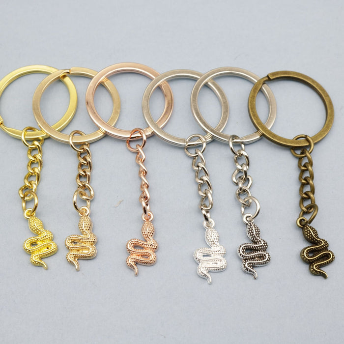 Metal Snake Keychain Bag Charm (6943)