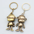Zinc Alloy Movable Robot Leather Keychain For Car Gift view 1