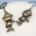 Zinc Alloy Movable Robot Leather Keychain For Car Gift view 4