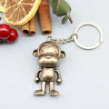 Zinc Alloy Movable Robot Leather Keychain For Car Gift view 6