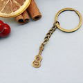 Zinc Alloy Guitar Keychain Music Gift Key Ring – Antique Copper view 6