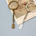 Zinc Alloy Guitar Keychain Music Gift Key Ring – Antique Copper view 4