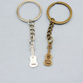 Zinc Alloy Guitar Keychain Music Gift Key Ring – Antique Copper view 1