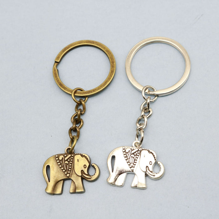 Zinc Alloy Elephant Shape Keychain For Bag Charm Gift