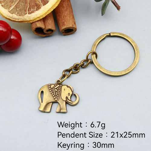 Zinc Alloy Elephant Shape Keychain For Bag Charm Gift