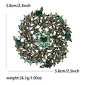 Alloy Rhinestone Rotating Wheat Wreath Brooch Pin For Women view 5