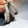 Sparkling Oversized Full Rhinestone Earrings For Women Elegant Luxury Fashion Jewelry view 4