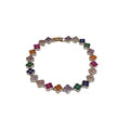 Minimalist Copper Zircon Irregular Flower Clasp Bangle Elegant Light Luxury Floral Bracelet view 5