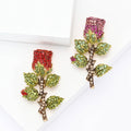 Alloy Rhinestone Rose Brooch Pin For Elegant Women’s Apparel view 2