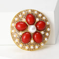 Alloy Flower Brooch Pin For Womens Suits And Coats view 4