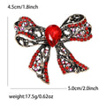 Alloy Rhinestone Hollow Bow Brooch Pin For Womens Apparel Accessories view 6