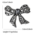 Alloy Rhinestone Hollow Bow Brooch Pin For Womens Apparel Accessories view 5