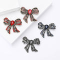 Alloy Rhinestone Hollow Bow Brooch Pin For Womens Apparel Accessories view 2