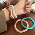 Korean Art Gradient Amber Resin Bangle For Women, Irregular French Vintage Statement Jewelry view 1