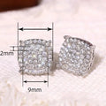 Bling Shiny Geometric Stud Earrings Unisex Hip Hop Versatile Commuter Ear Jewelry view 4