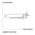 Alloy Rhinestone Cross Star Brooch Pin For Women's Apparel view 6