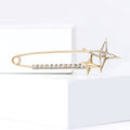 Alloy Rhinestone Cross Star Brooch Pin For Women's Apparel view 4