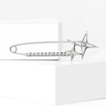 Alloy Rhinestone Cross Star Brooch Pin For Women's Apparel view 3
