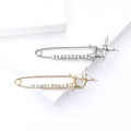 Alloy Rhinestone Cross Star Brooch Pin For Women's Apparel view 2