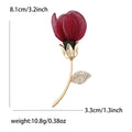 Alloy Rhinestone Fabric Flower Bud Brooch For Women's Suits And Dresses view 5
